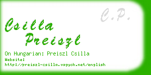 csilla preiszl business card